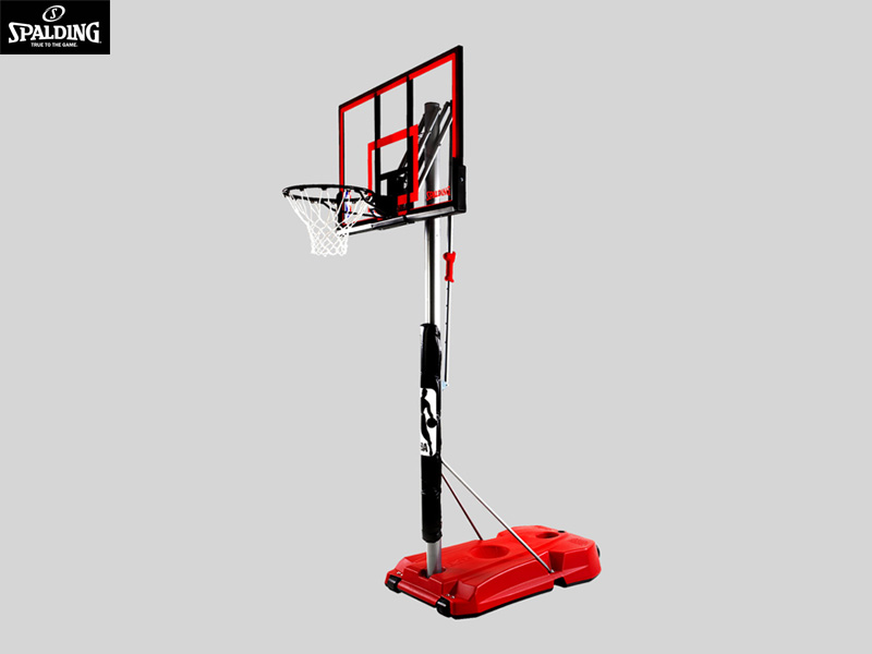 便携式52英寸矩形篮板按钮式调节篮球架 75734
